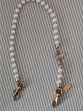 Coach Pearl Beaded Strap with Gold Hardware